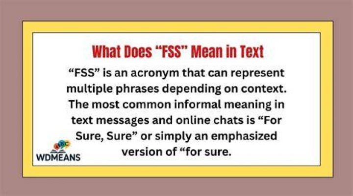 What Does FSS Mean on Text From Girl? The Ultimate Guide
